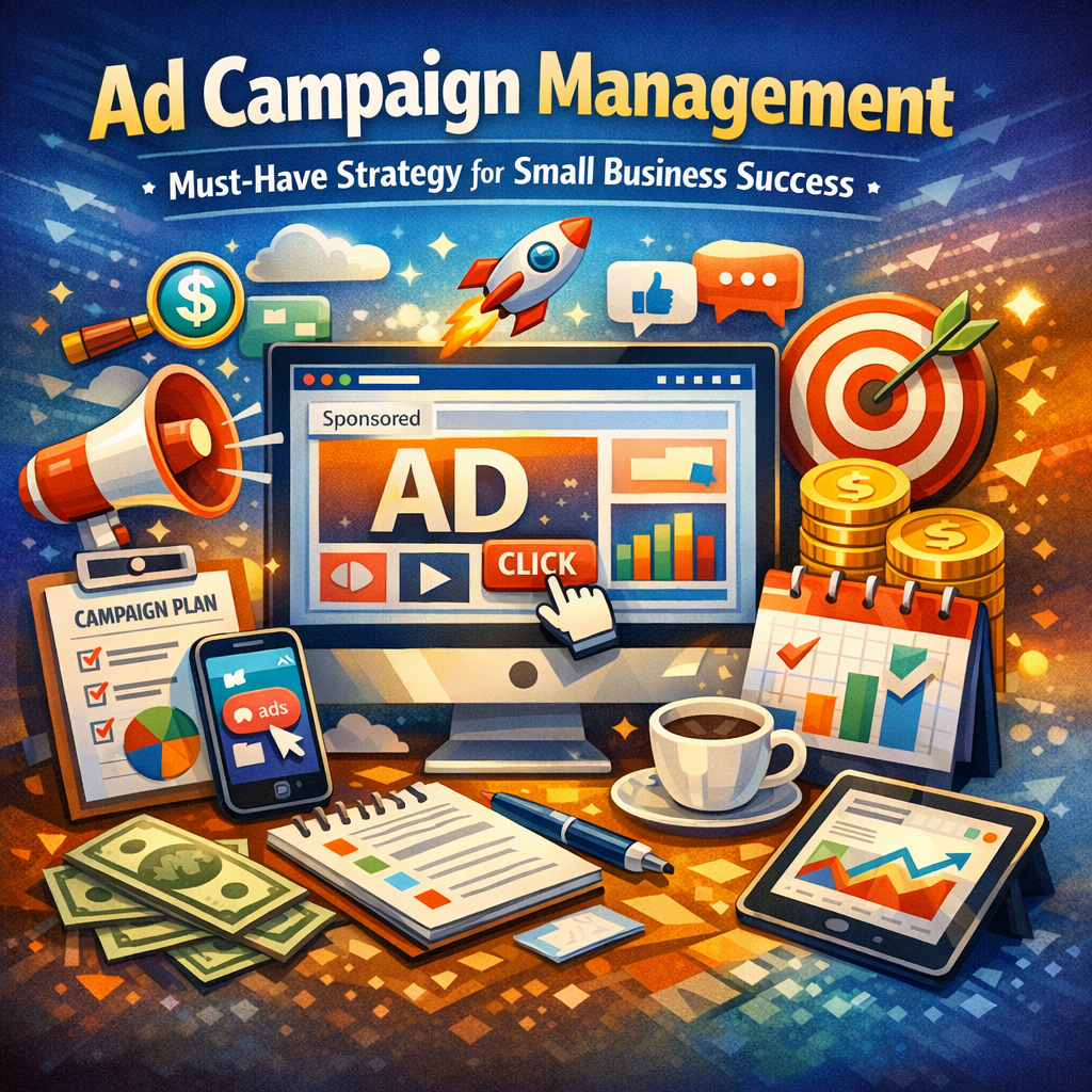 Illustration of Ad Campaign Management: Must-Have Strategy for Small Business Success
