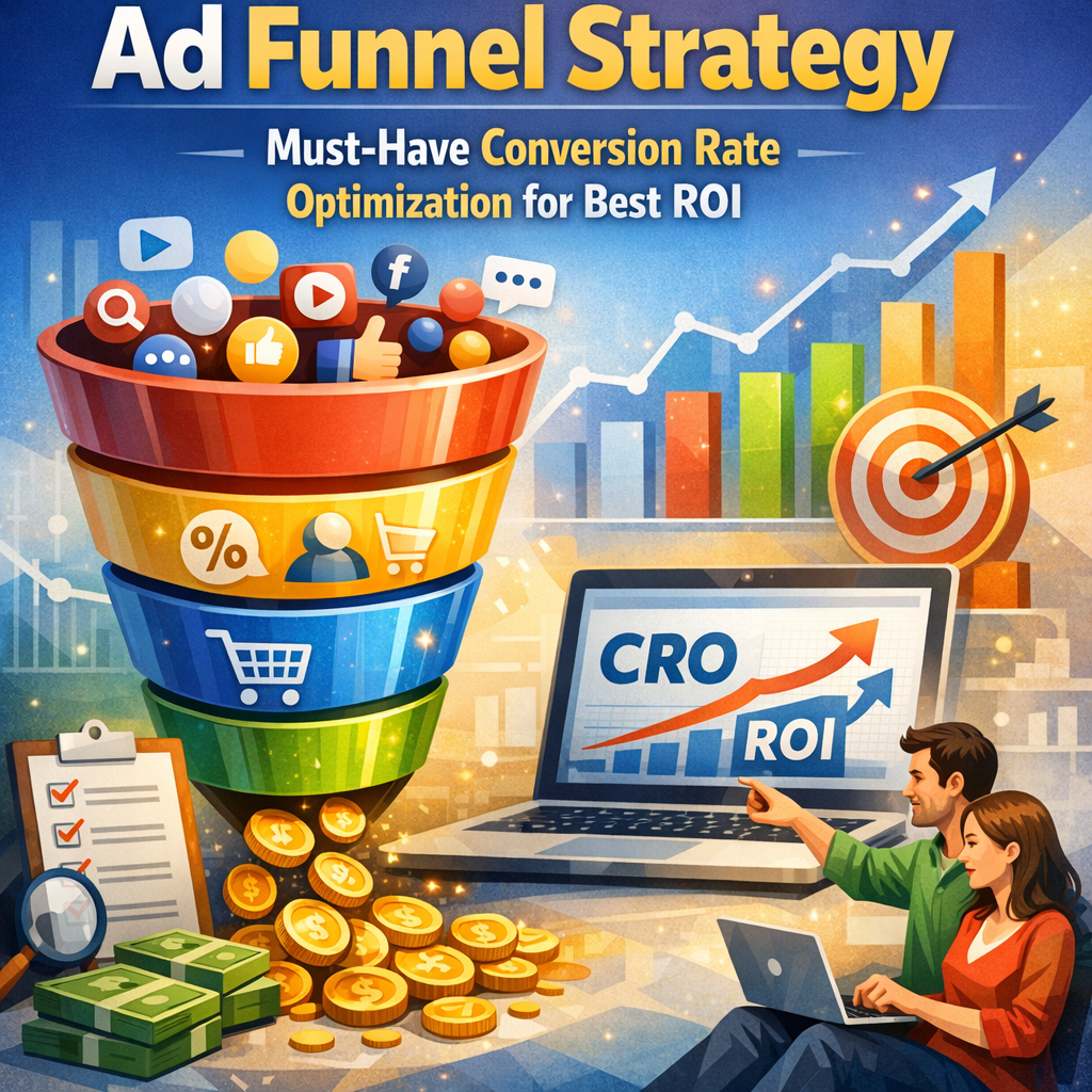 Illustration of Ad Funnel Strategy: Must-Have Conversion Rate Optimization for Best ROI
