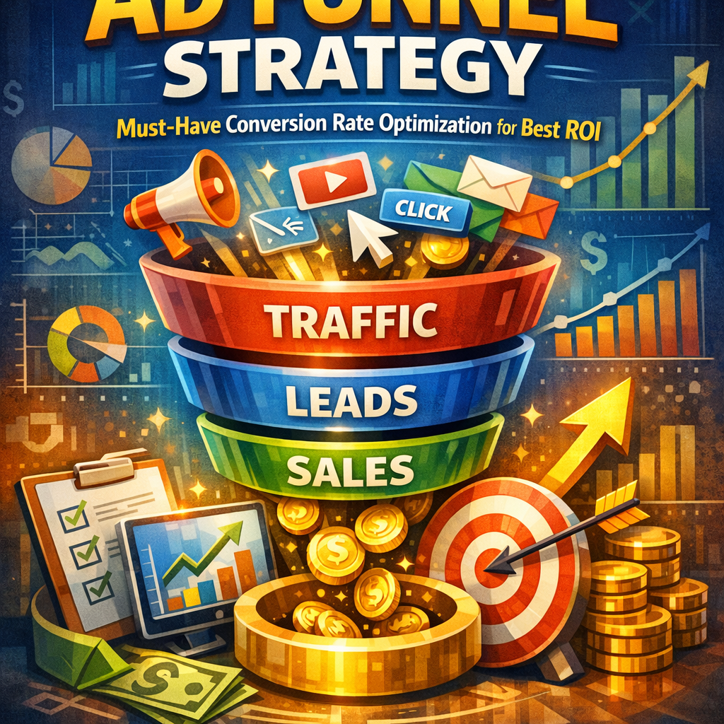 Illustration of Ad Funnel Strategy: Must-Have Conversion Rate Optimization for Best ROI