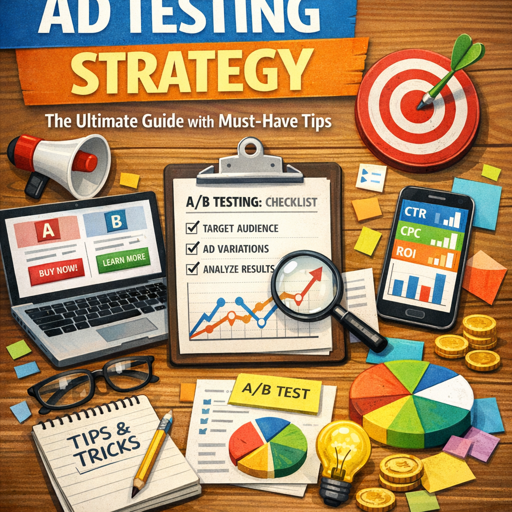 Illustration of Ad Testing Strategy: The Ultimate Guide with Must-Have Tips