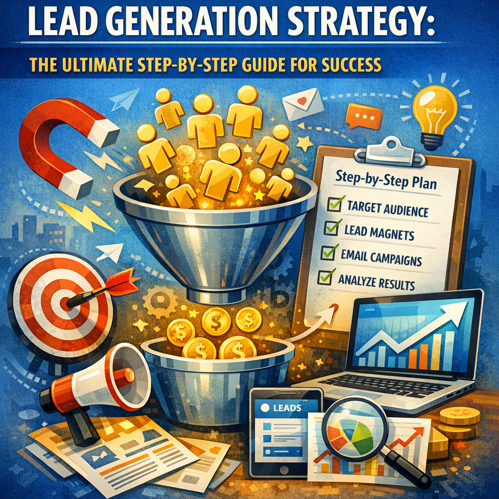 Illustration of Lead Generation Strategy: The Ultimate Step-by-Step Guide for Success