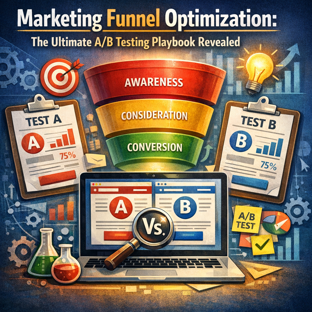 Illustration of Marketing Funnel Optimization: The Ultimate A/B Testing Playbook Revealed