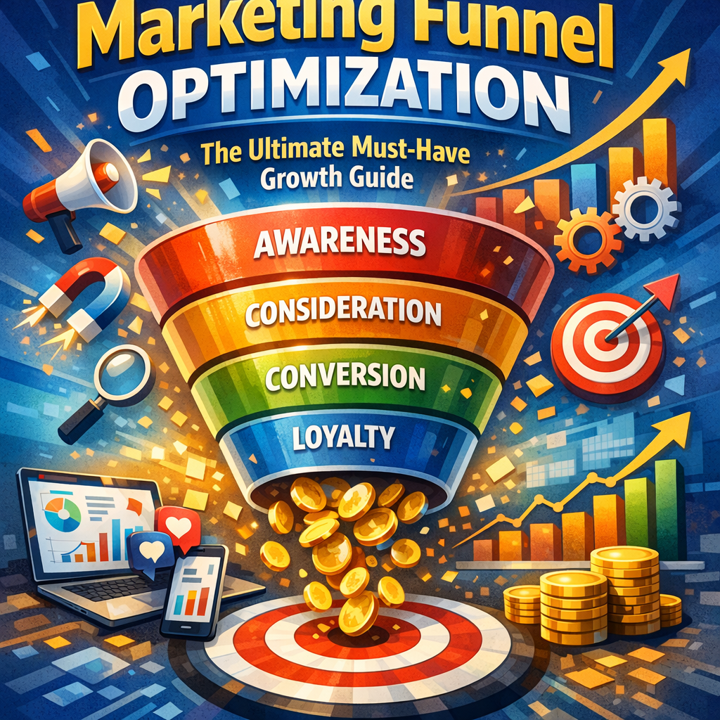 Illustration of Marketing Funnel Optimization: The Ultimate Must-Have Growth Guide