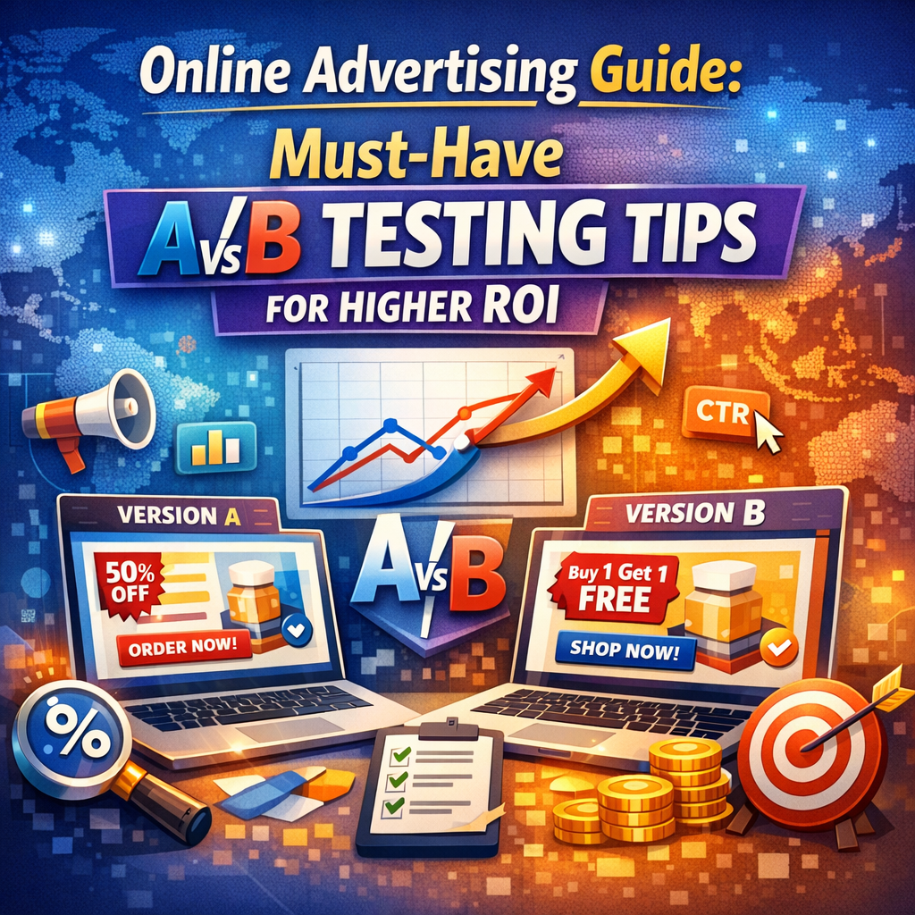 Illustration of Online Advertising Guide: Must-Have A/B Testing Tips for Higher ROI