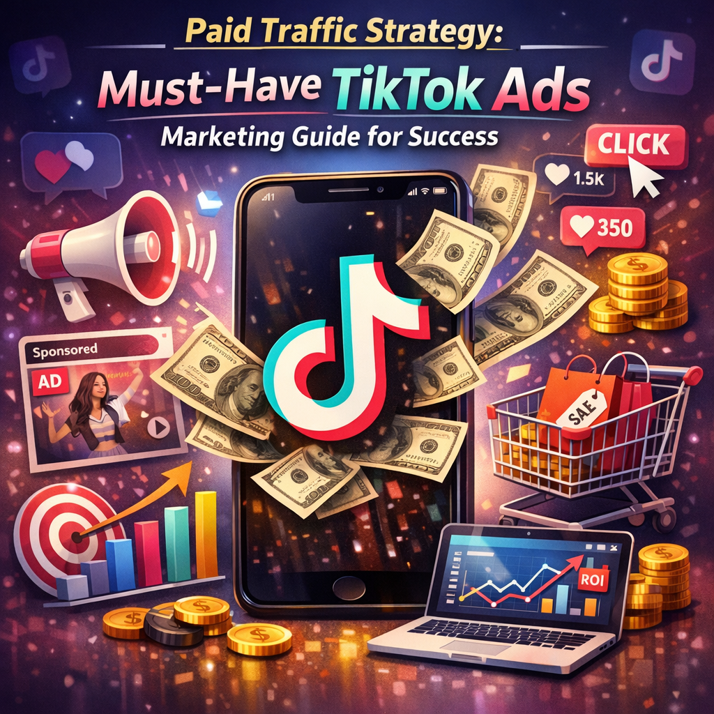 Illustration of Paid Traffic Strategy: Must-Have TikTok Ads Marketing Guide for Success