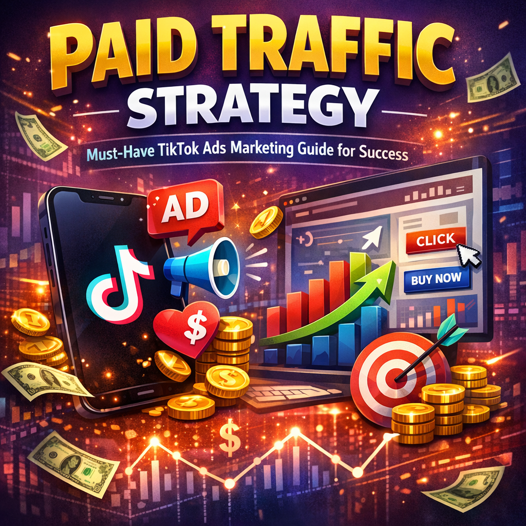 Illustration of Paid Traffic Strategy: Must-Have TikTok Ads Marketing Guide for Success