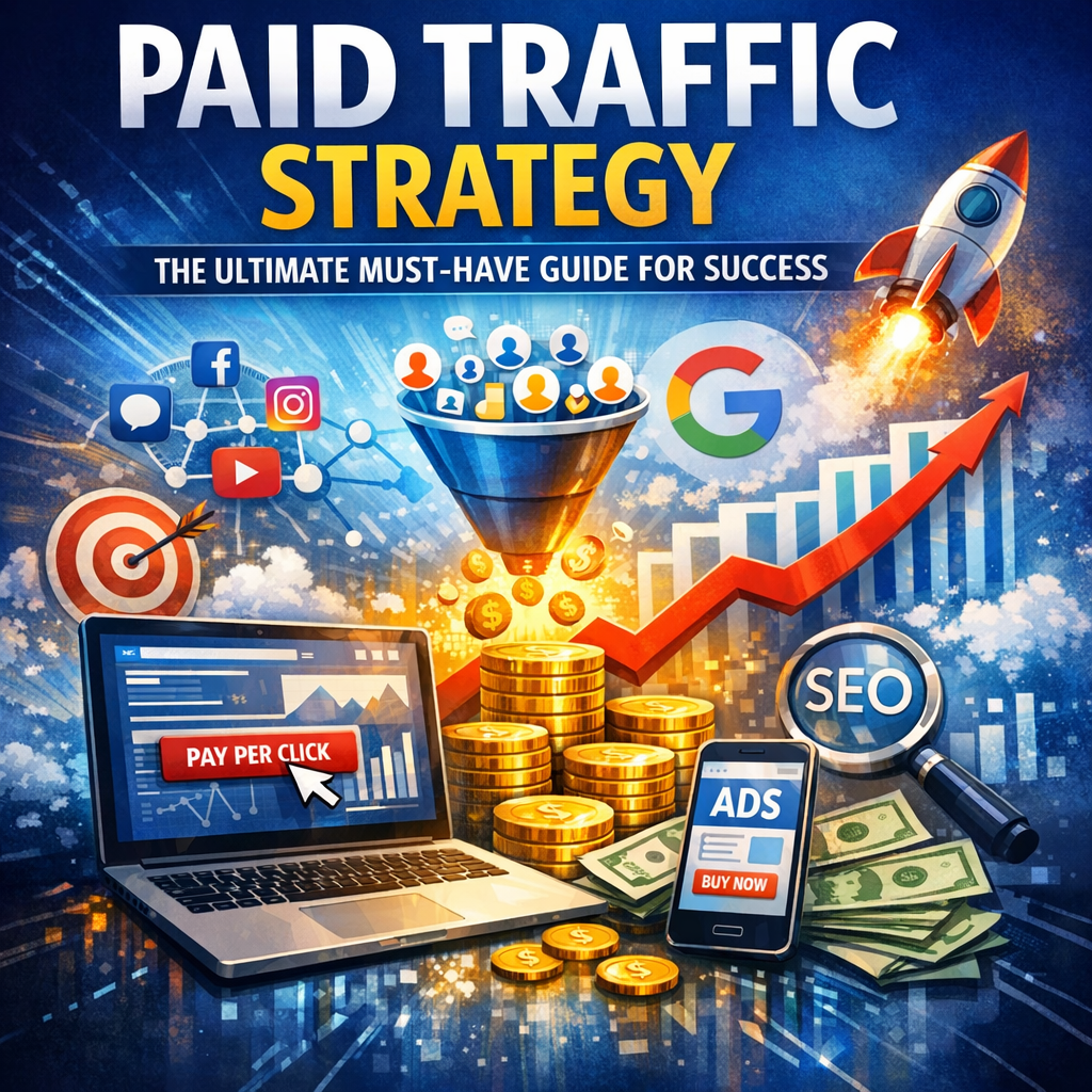 Illustration of Paid Traffic Strategy: The Ultimate Must-Have Guide for Success