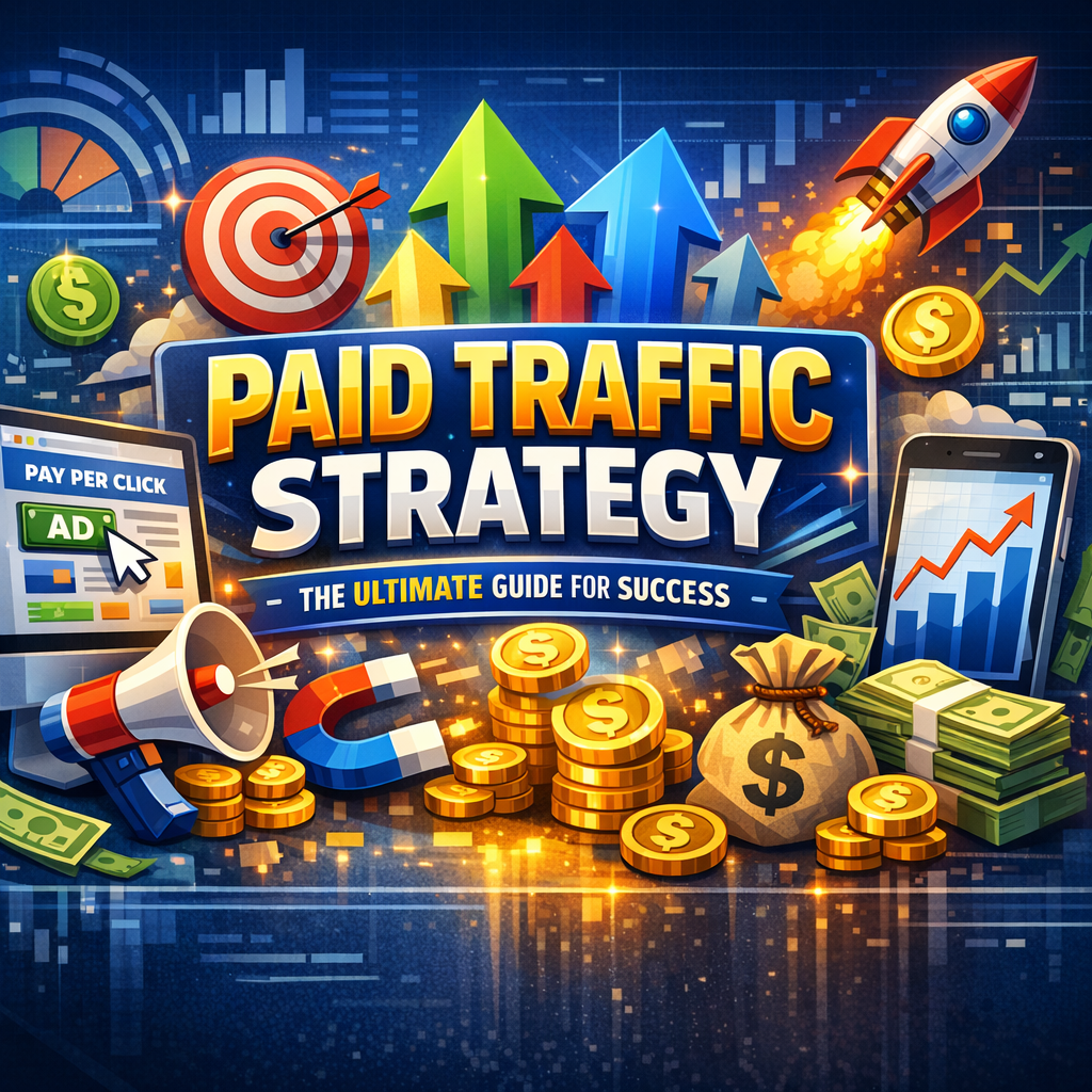 Illustration of Paid Traffic Strategy: The Ultimate Must-Have Guide for Success