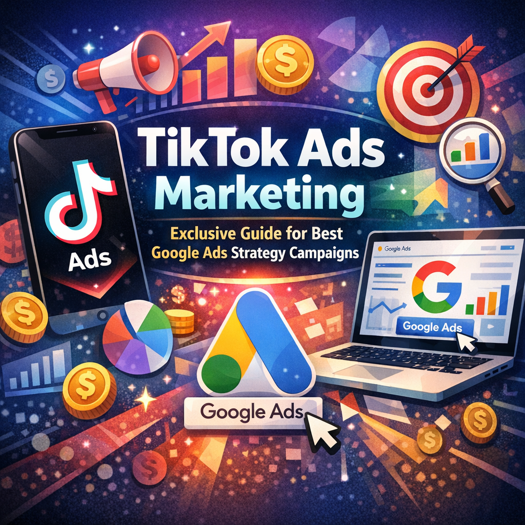 Illustration of TikTok Ads Marketing: Exclusive Guide for Best Google Ads Strategy Campaigns