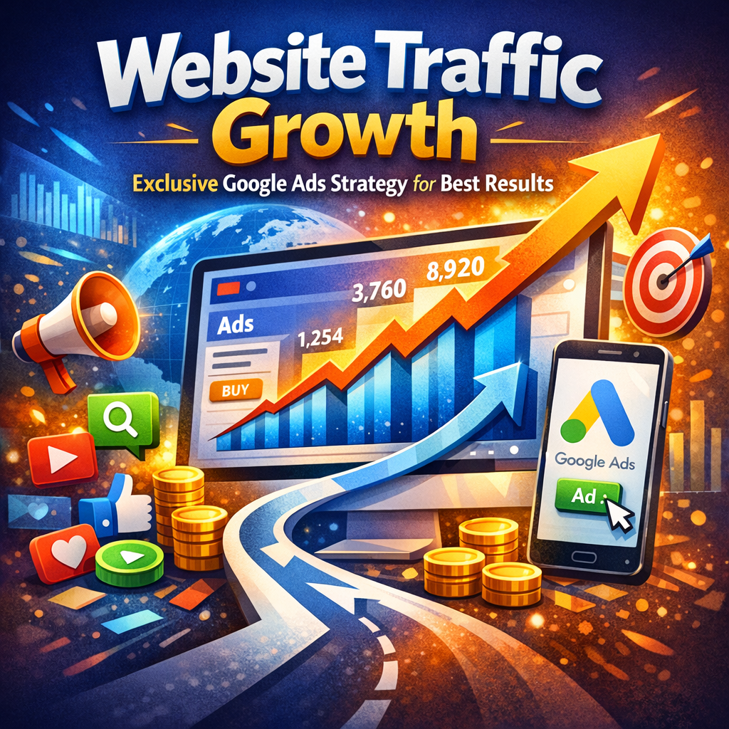 Illustration of Website Traffic Growth: Exclusive Google Ads Strategy for Best Results